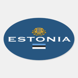 Ovalada Pegatina de estilo ovalado europeo de Estonia