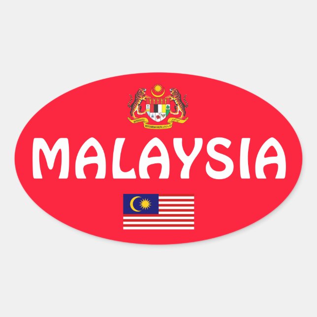 Ovalada Pegatina de estilo ovalado europeo de Malasia (Anverso)