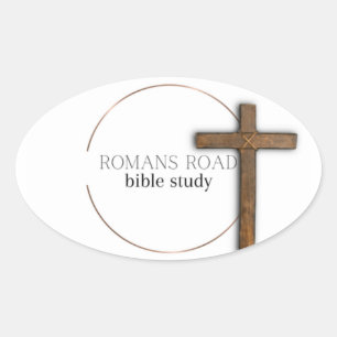 Ovalada Pegatina de estudio de la Biblia vial en Roma