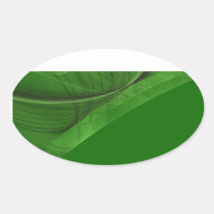 Ovalada Pegatina de fondo fractal verde oval
