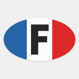 Ovalada Pegatina de Francia