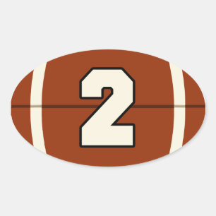 Ovalada Pegatina de fútbol número 2