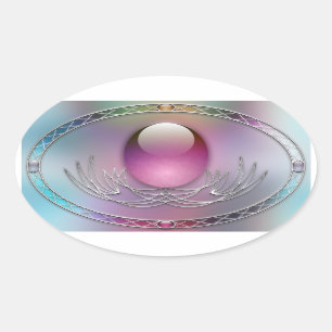 Ovalada Pegatina de Huevos de Pascua