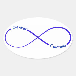 Ovalada Pegatina de infinito de Denver CO