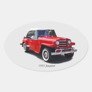 Ovalada pegatina de Jeepster Oval en 1951