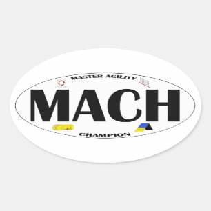 Ovalada Pegatina de la agilidad del MACH