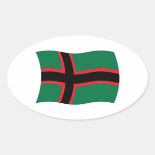 Ovalada Pegatina de la bandera de Carelia