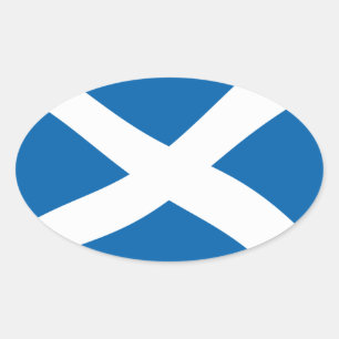 Ovalada Pegatina de la bandera de Escocia