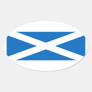 Ovalada Pegatina de la Bandera de Escocia
