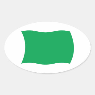 Ovalada Pegatina de la bandera de Libia