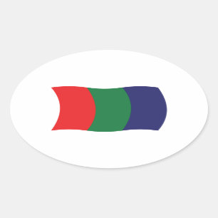 Ovalada Pegatina de la bandera de Marte