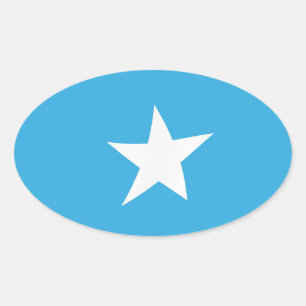 Ovalada Pegatina de la bandera de Somalia