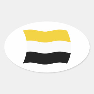 Ovalada Pegatina de la bandera garífuna