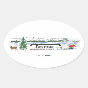 Ovalada Pegatina de la charca de Tim