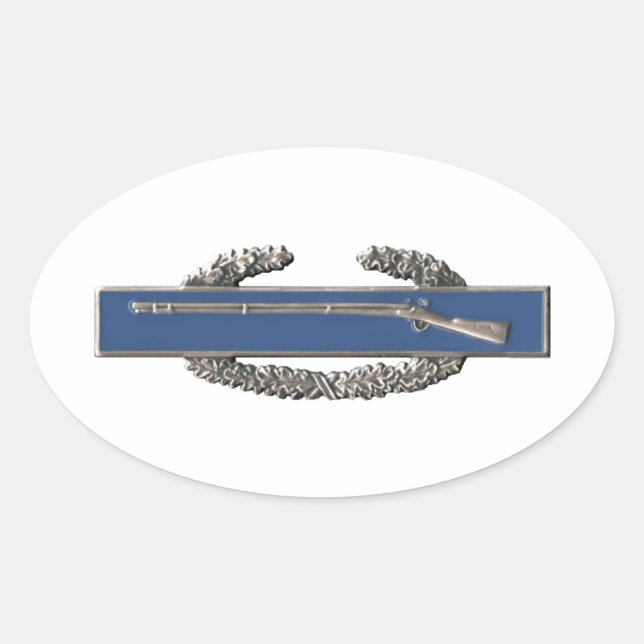Ovalada Pegatina de la placa de infantería de combate (Anverso)