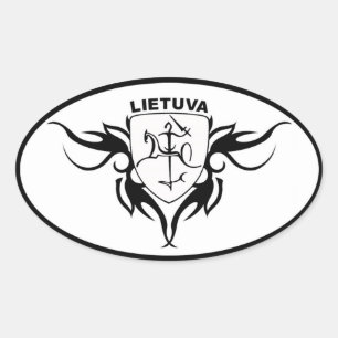 Ovalada Pegatina de Lietuva Vytis
