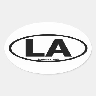 Ovalada Pegatina de Louisiana Oval