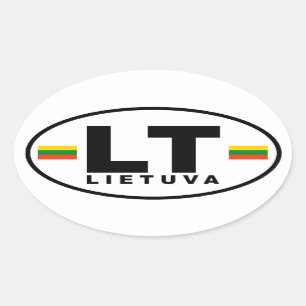 Ovalada Pegatina de LT Lietuva