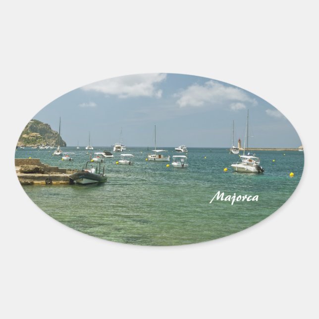Ovalada Pegatina de Mallorca (Anverso)