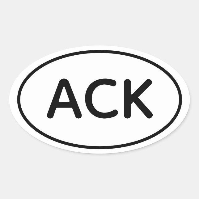 Ovalada Pegatina de Nantucket (Anverso)