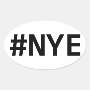 Ovalada pegatina de NYE