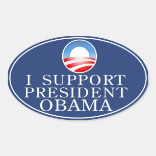 Ovalada Pegatina de Obama
