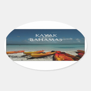 Ovalada Pegatina de Ocean Kayak Bahamas