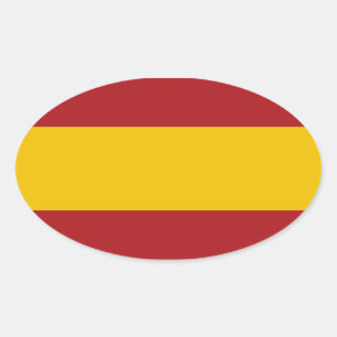 Ovalada Pegatina de Oval de Bandera de España