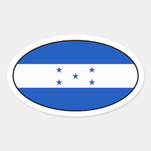 Ovalada Pegatina de Oval de Bandera de Honduras