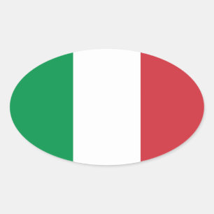 Ovalada Pegatina de Oval de Bandera de Italia