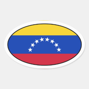 Ovalada Pegatina de Oval de Bandera de Venezuela
