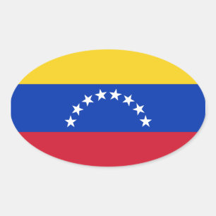 Ovalada Pegatina de Oval de Bandera de Venezuela