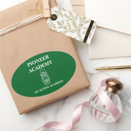 Ovalada Pegatina de Oval de la Academia Pioneer Acton