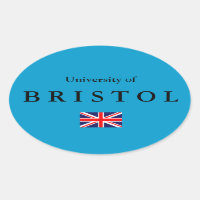 Pegatina de Oval Europeo de la Universidad Bristol
