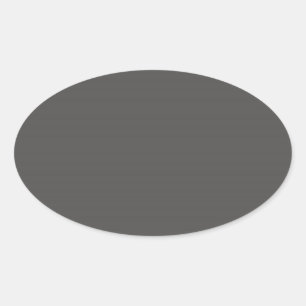 Ovalada Pegatina de Oval Gris Carbón