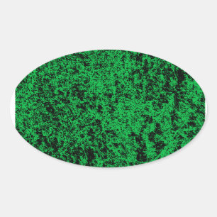 Ovalada Pegatina de Óvalo de Mármol Negro y Verde