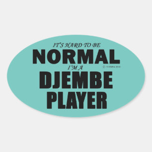 Ovalada Pegatina de óvalo del reproductor de Djembe normal