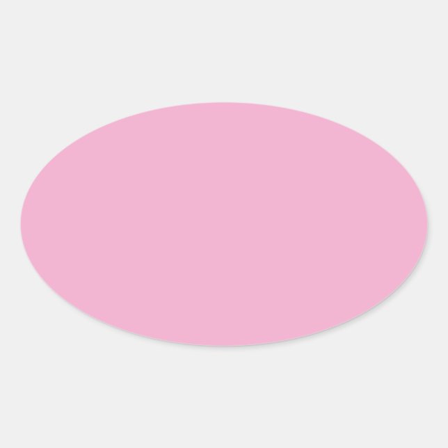 Ovalada Pegatina de óvalo rosa pastel claro (Anverso)