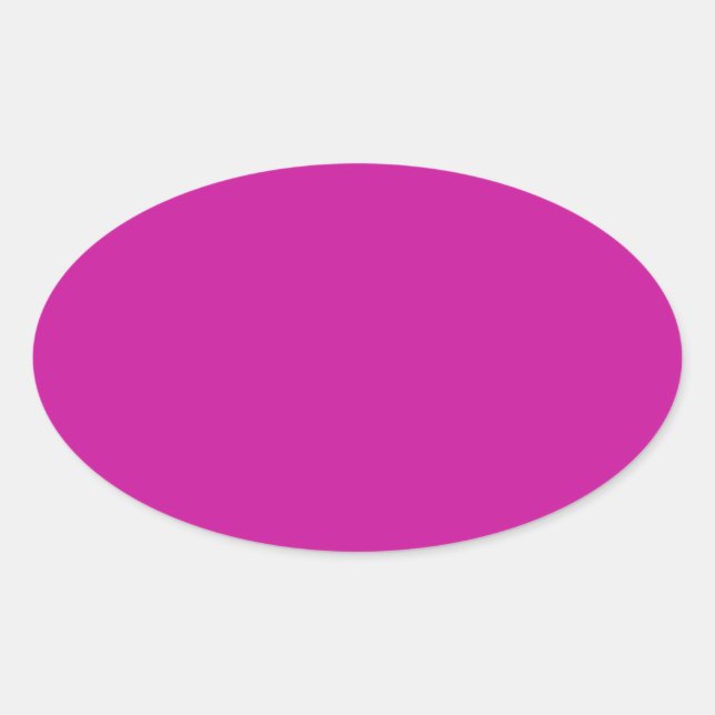 Ovalada Pegatina de óvalo rosado caliente (Anverso)