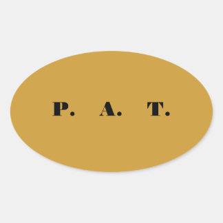 Ovalada Pegatina de P.A.T.