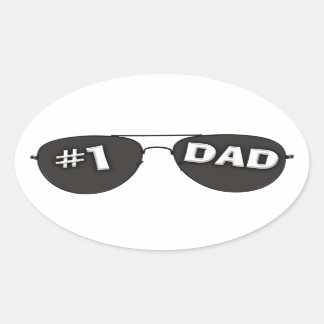Ovalada pegatina de papá #1