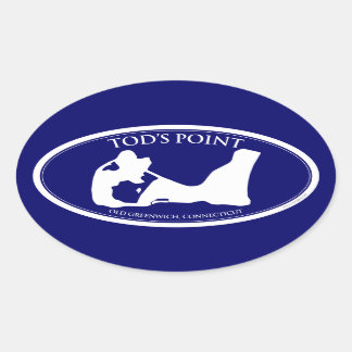 Ovalada Pegatina de Point Oval de Tod