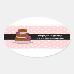 Ovalada Pegatina de publicidad de panadería