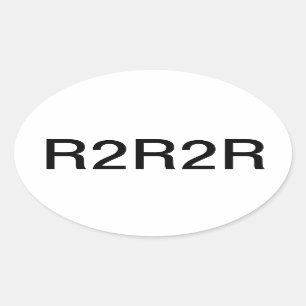 Ovalada Pegatina de R2R2R