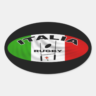 Ovalada Pegatina de Rugby de Italia