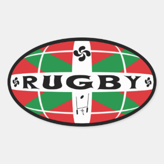 Ovalada Pegatina de rugby vasco