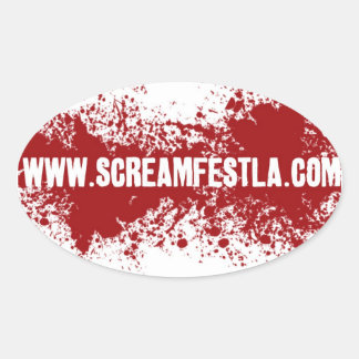 Ovalada Pegatina de Screamfest- oval
