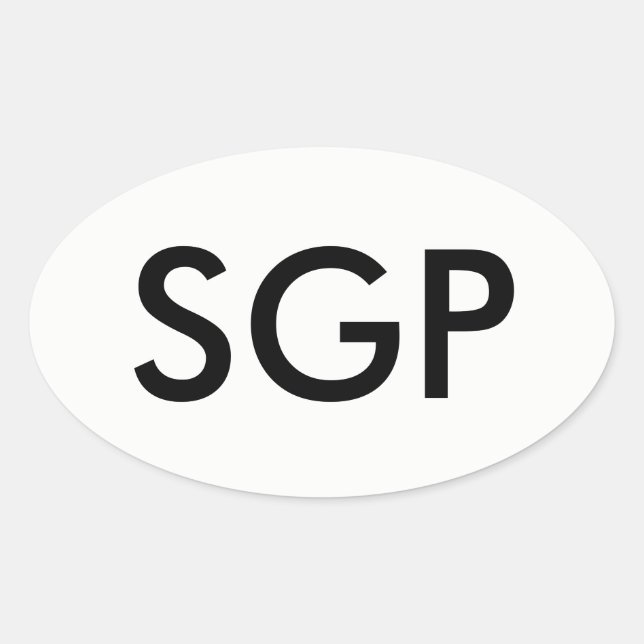 Ovalada Pegatina de SGP Oval (Anverso)