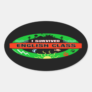 Ovalada Pegatina de sobrevivientes de clase inglesa capric