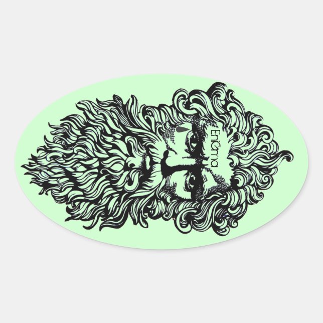 Ovalada Pegatina de Socratease (Anverso)